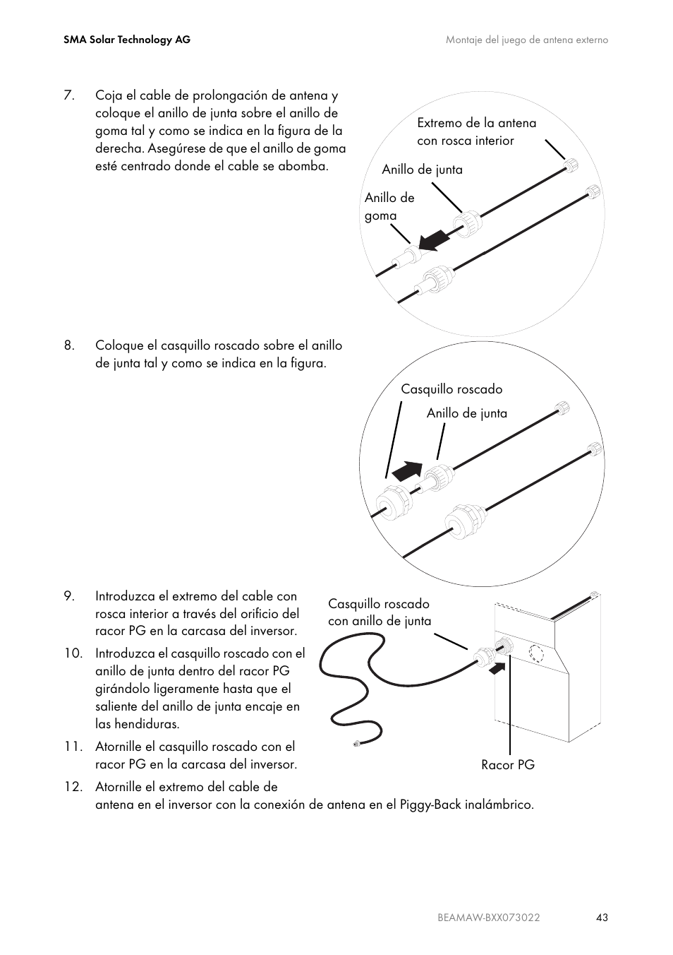 SMA BEAM-AW15 User Manual | Page 43 / 80