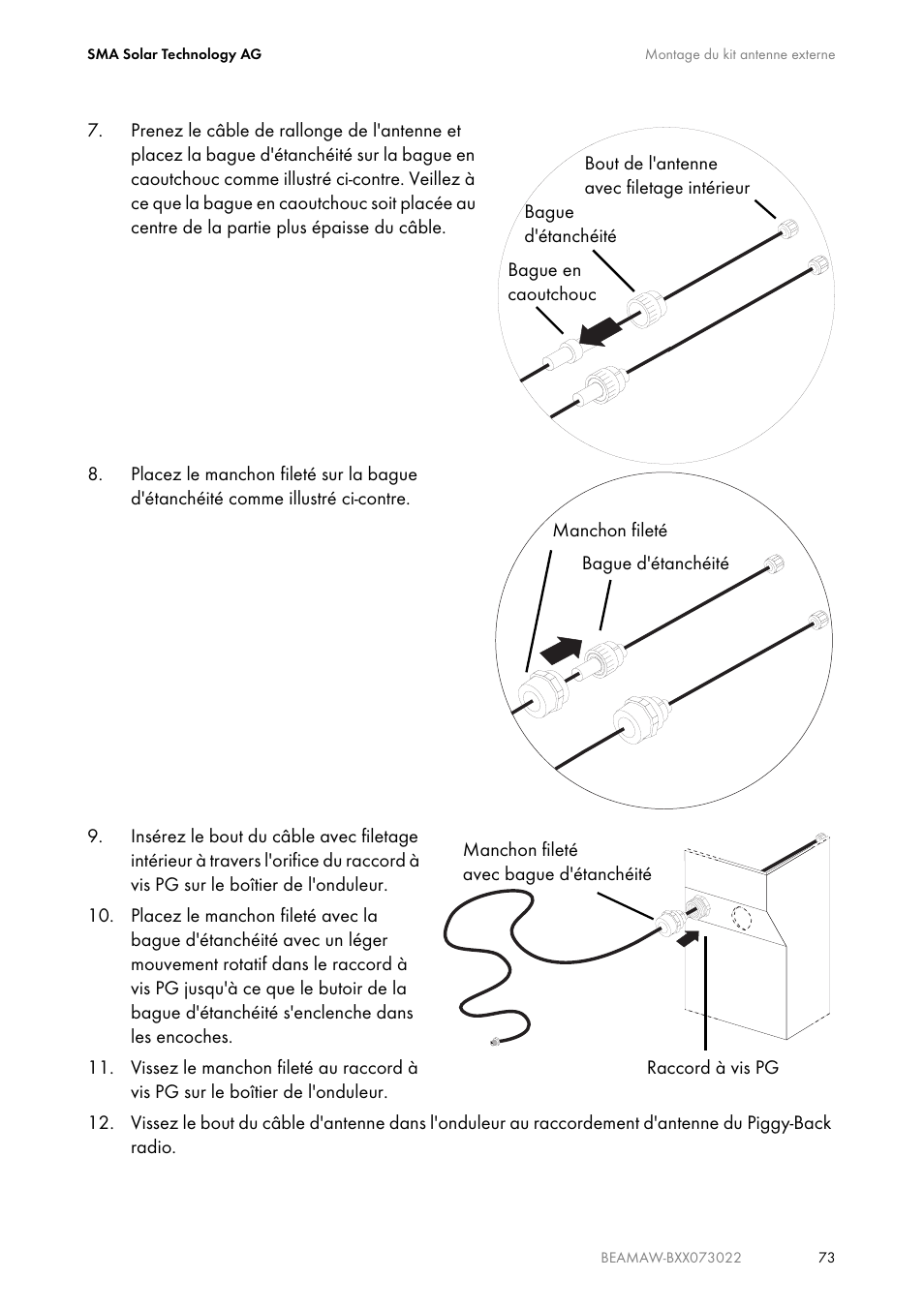 SMA BEAM-AW15 User Manual | Page 73 / 80
