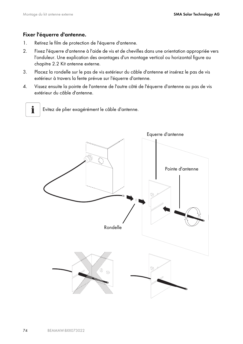 SMA BEAM-AW15 User Manual | Page 74 / 80