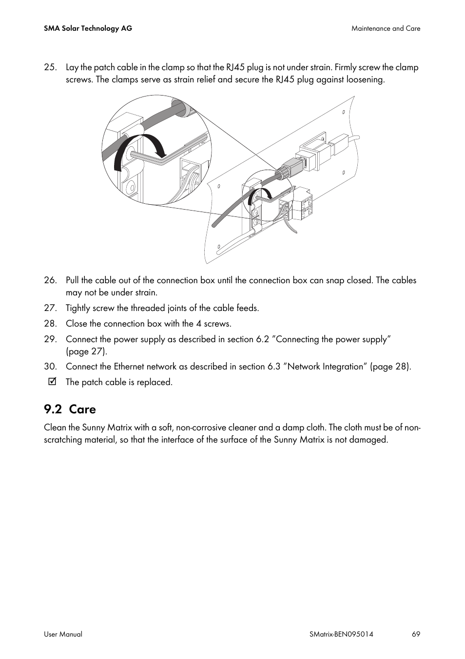 2 care, Care | SMA MATRIX User Manual | Page 69 / 80