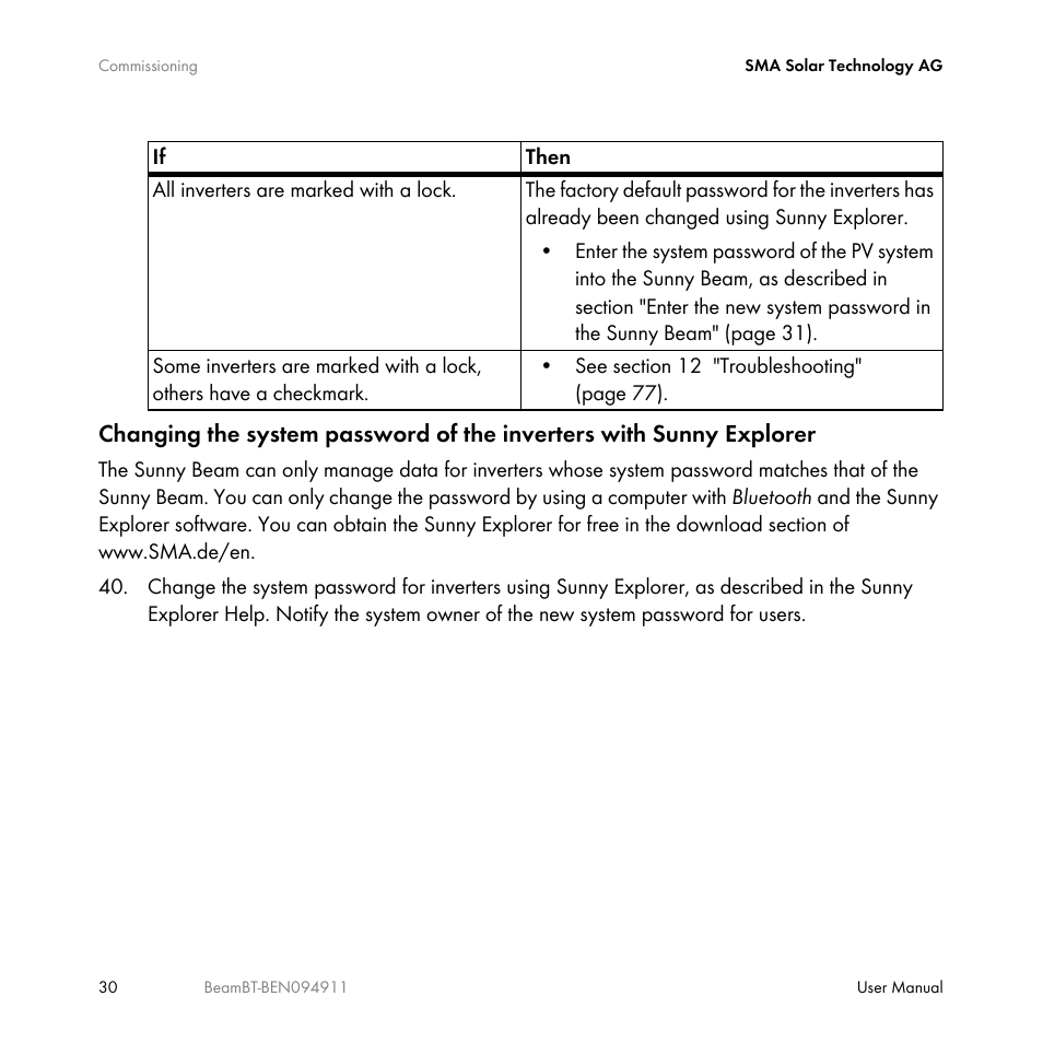 SMA BEAM-BT-10 User Manual | Page 30 / 92