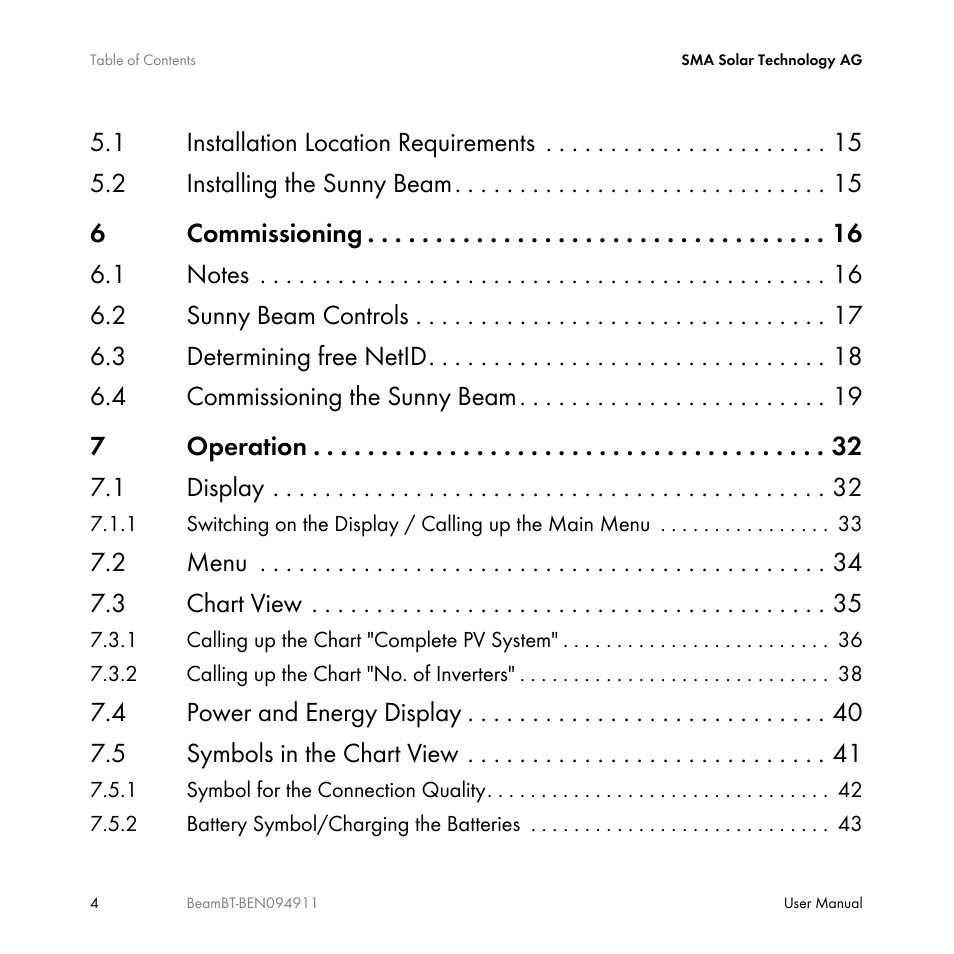 SMA BEAM-BT-10 User Manual | Page 4 / 92