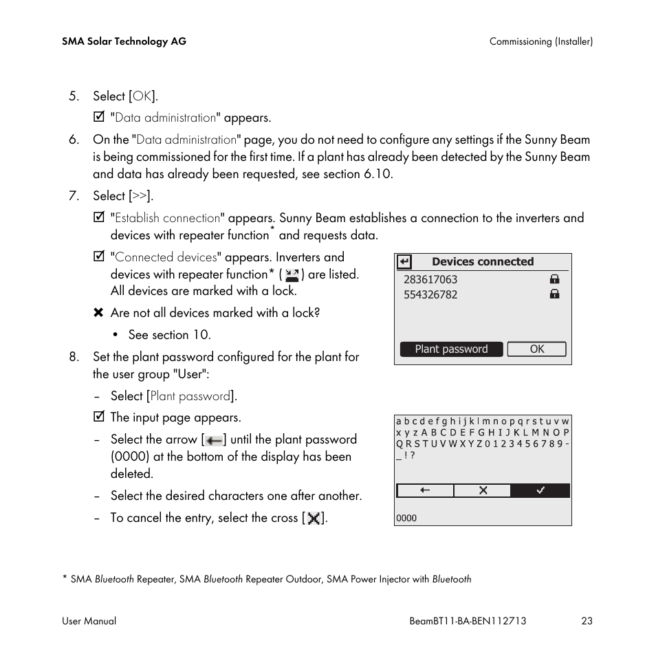 SMA BEAM-BT-11 User Manual | Page 23 / 92