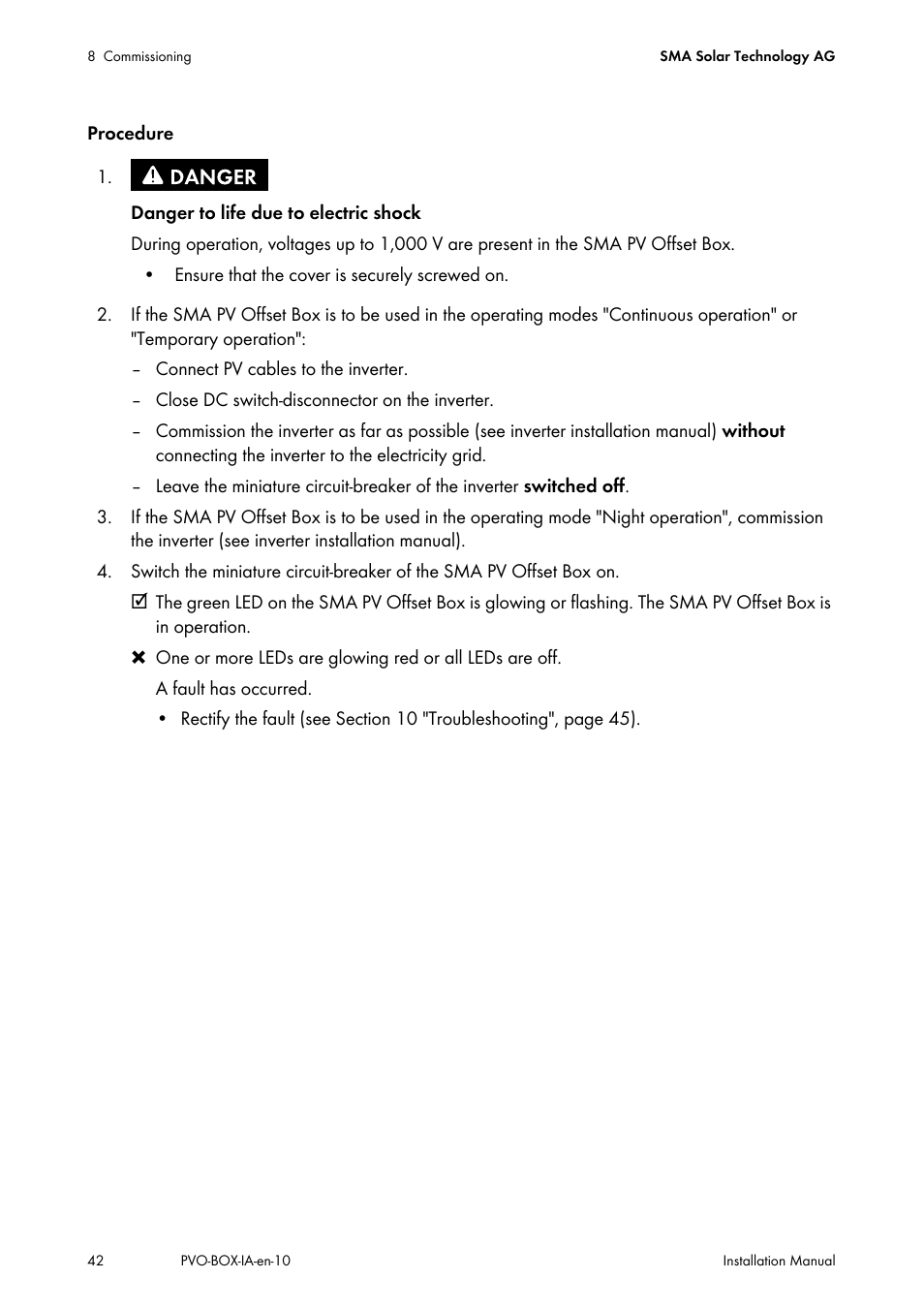SMA PVO-N-20 User Manual | Page 42 / 56