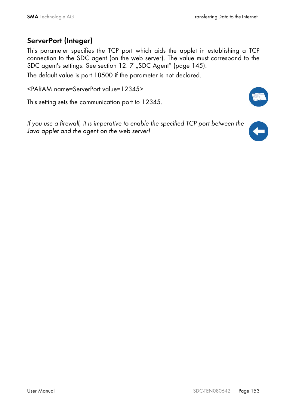 Serverport (integer) | SMA Sunny Data Control V.4.2 User Manual | Page 153 / 196