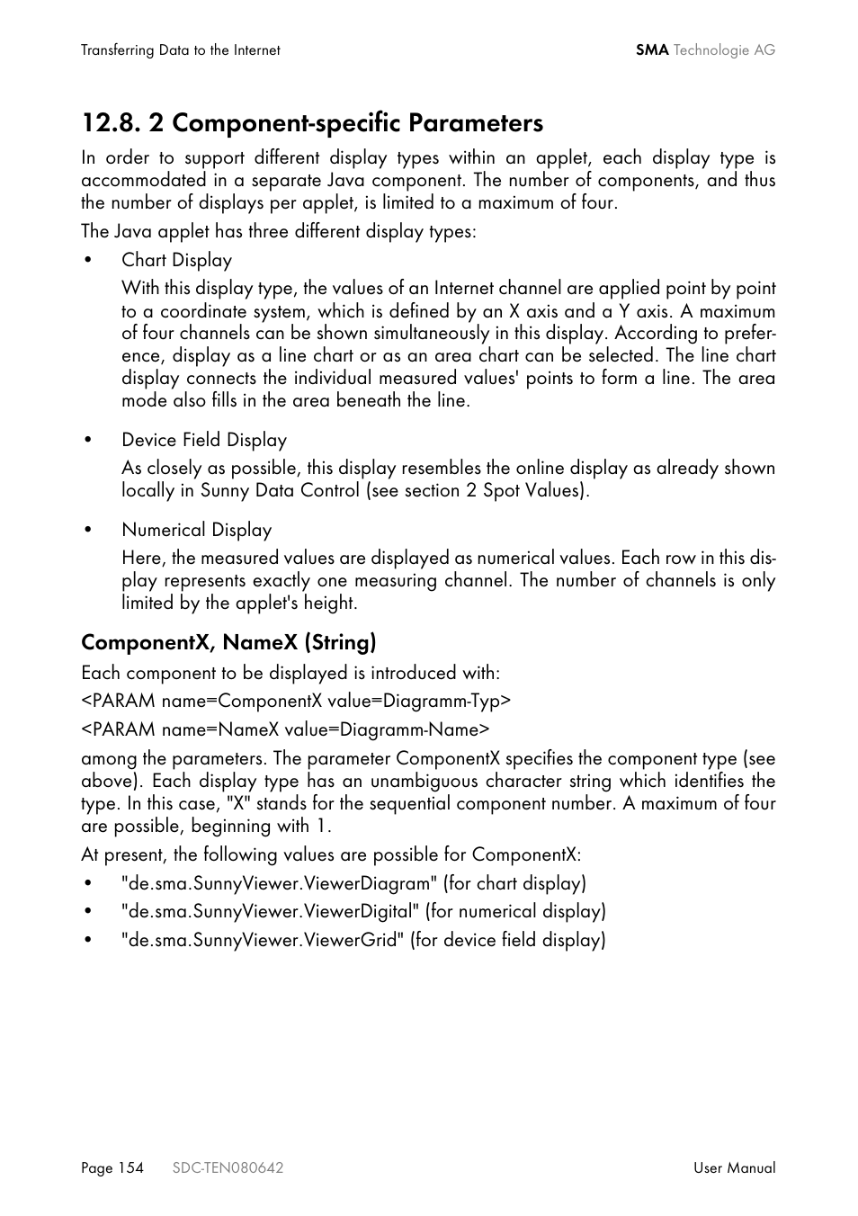 2 component-specific parameters | SMA Sunny Data Control V.4.2 User Manual | Page 154 / 196