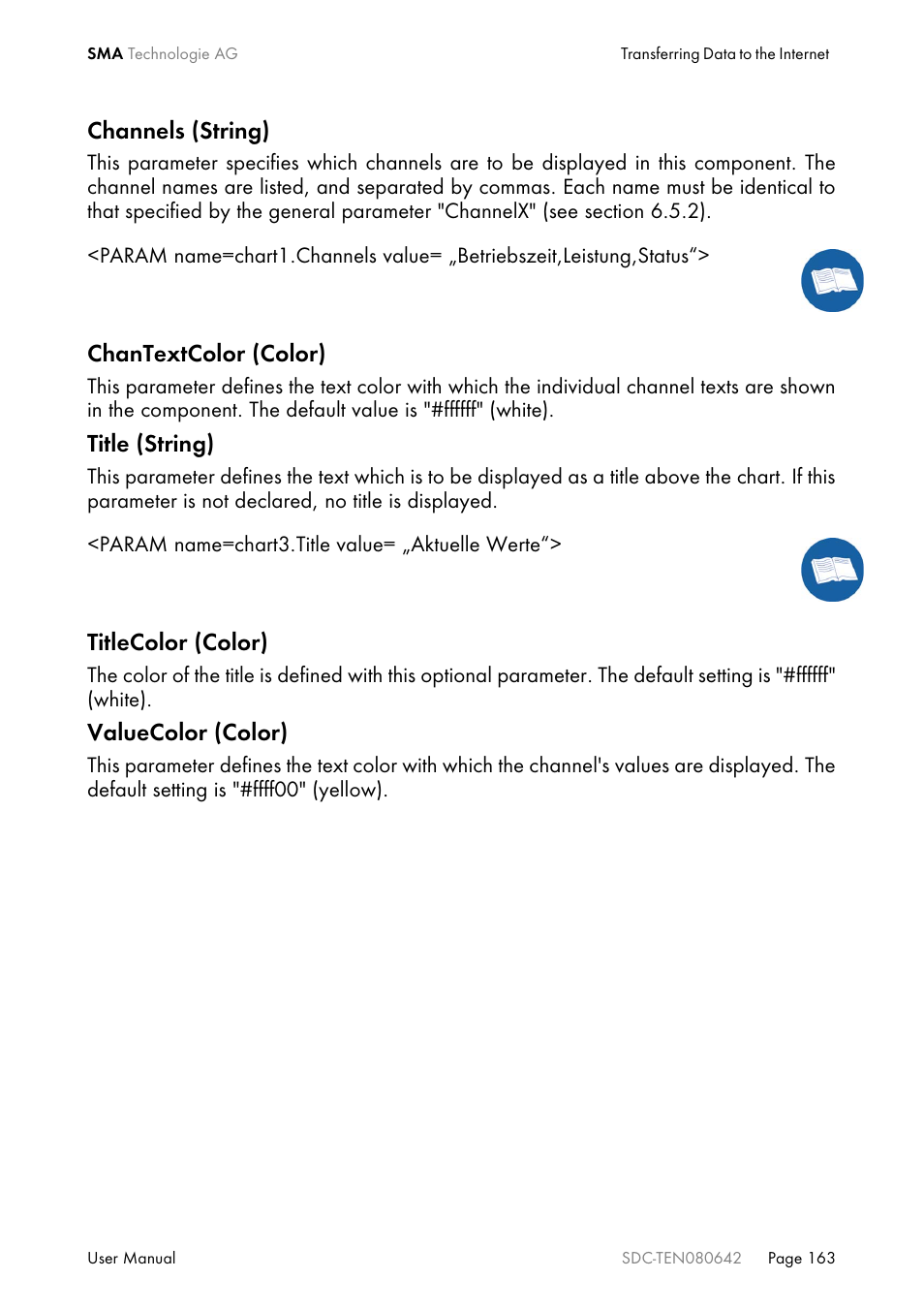 SMA Sunny Data Control V.4.2 User Manual | Page 163 / 196