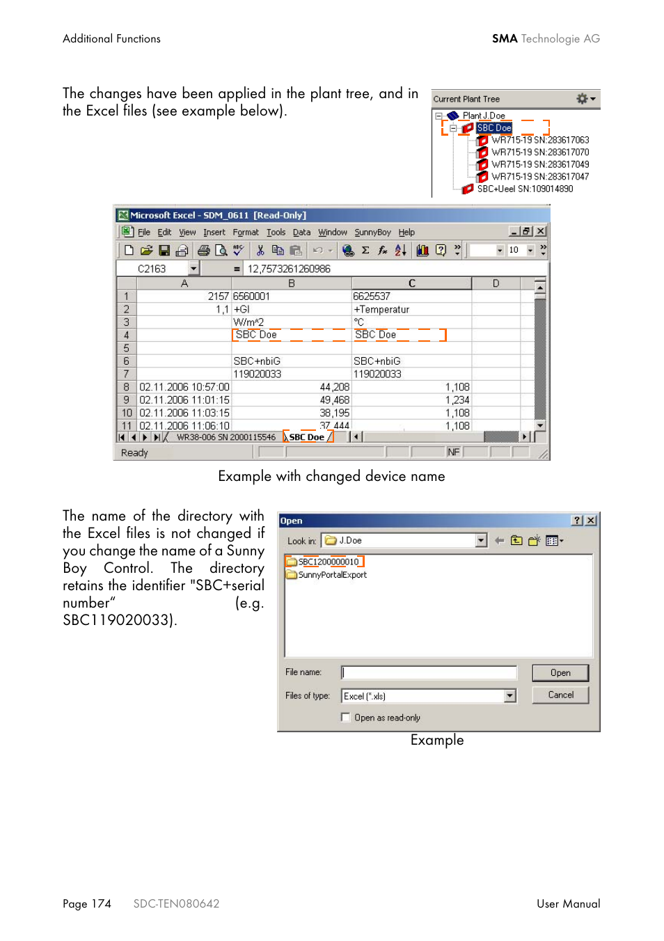 SMA Sunny Data Control V.4.2 User Manual | Page 174 / 196