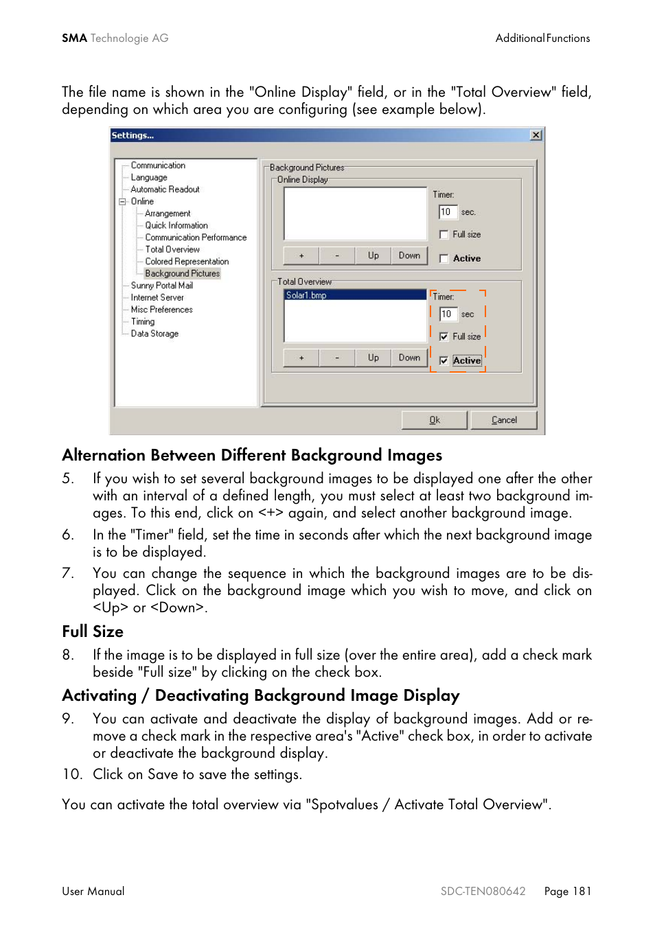 SMA Sunny Data Control V.4.2 User Manual | Page 181 / 196