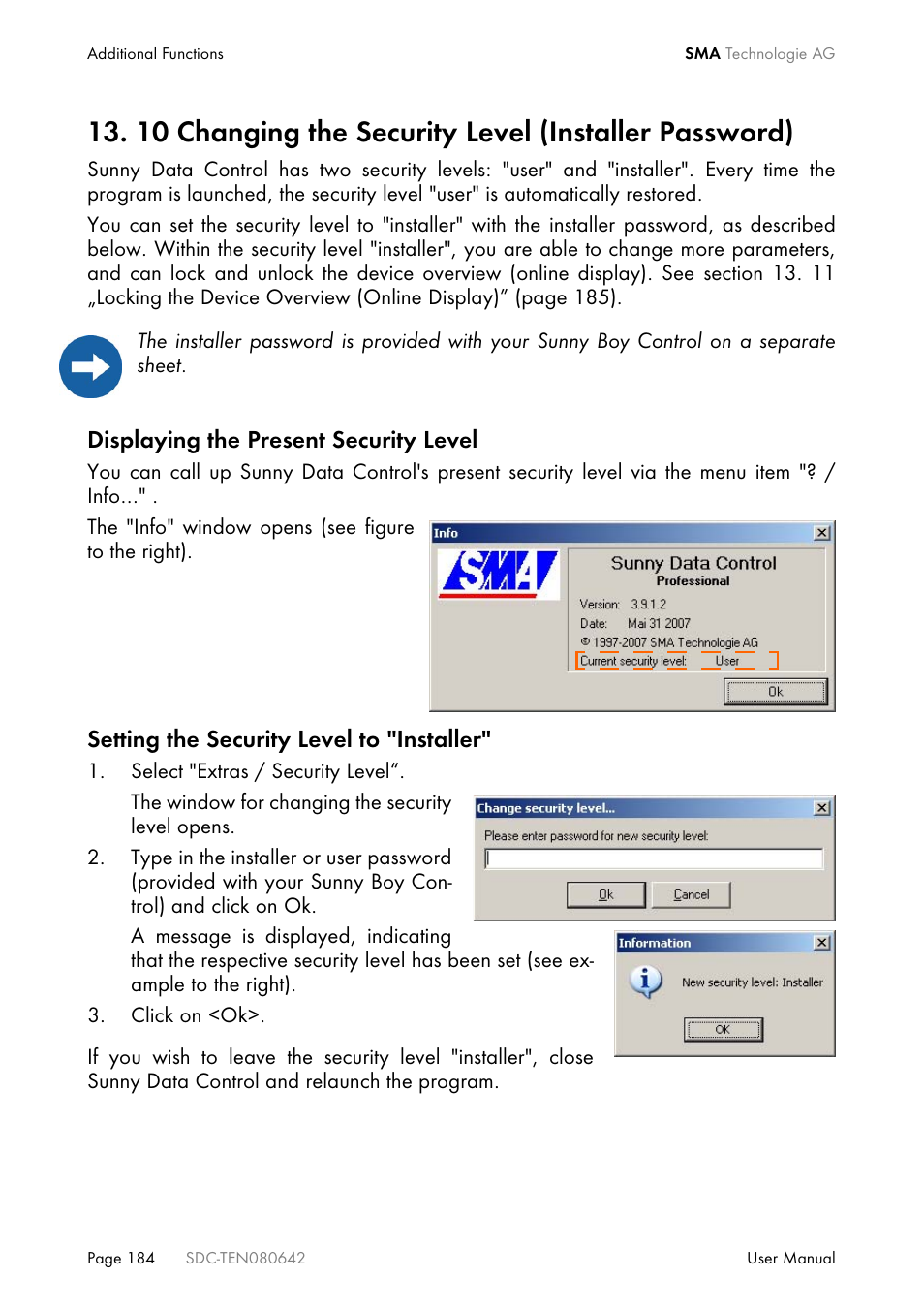 SMA Sunny Data Control V.4.2 User Manual | Page 184 / 196