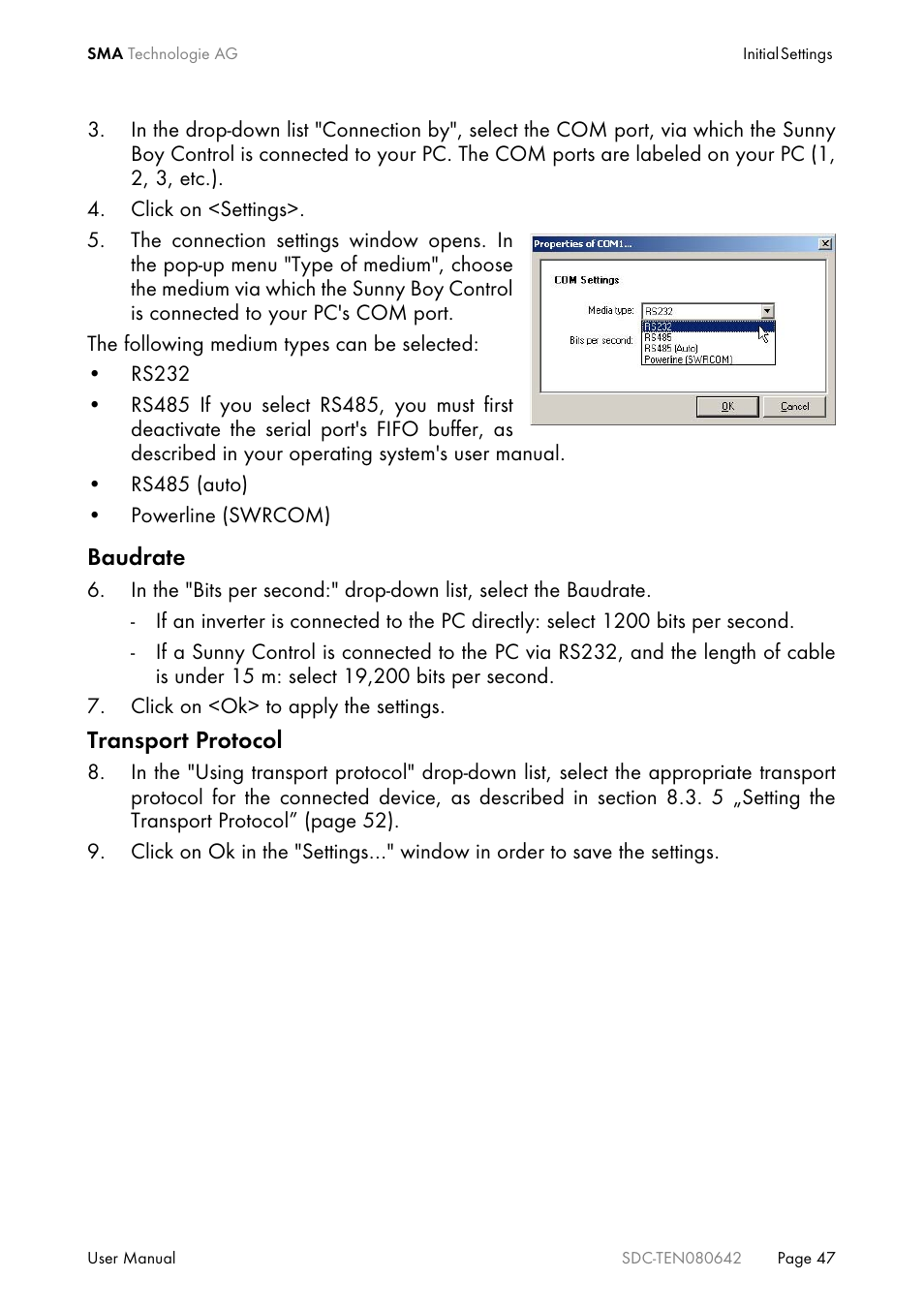 SMA Sunny Data Control V.4.2 User Manual | Page 47 / 196