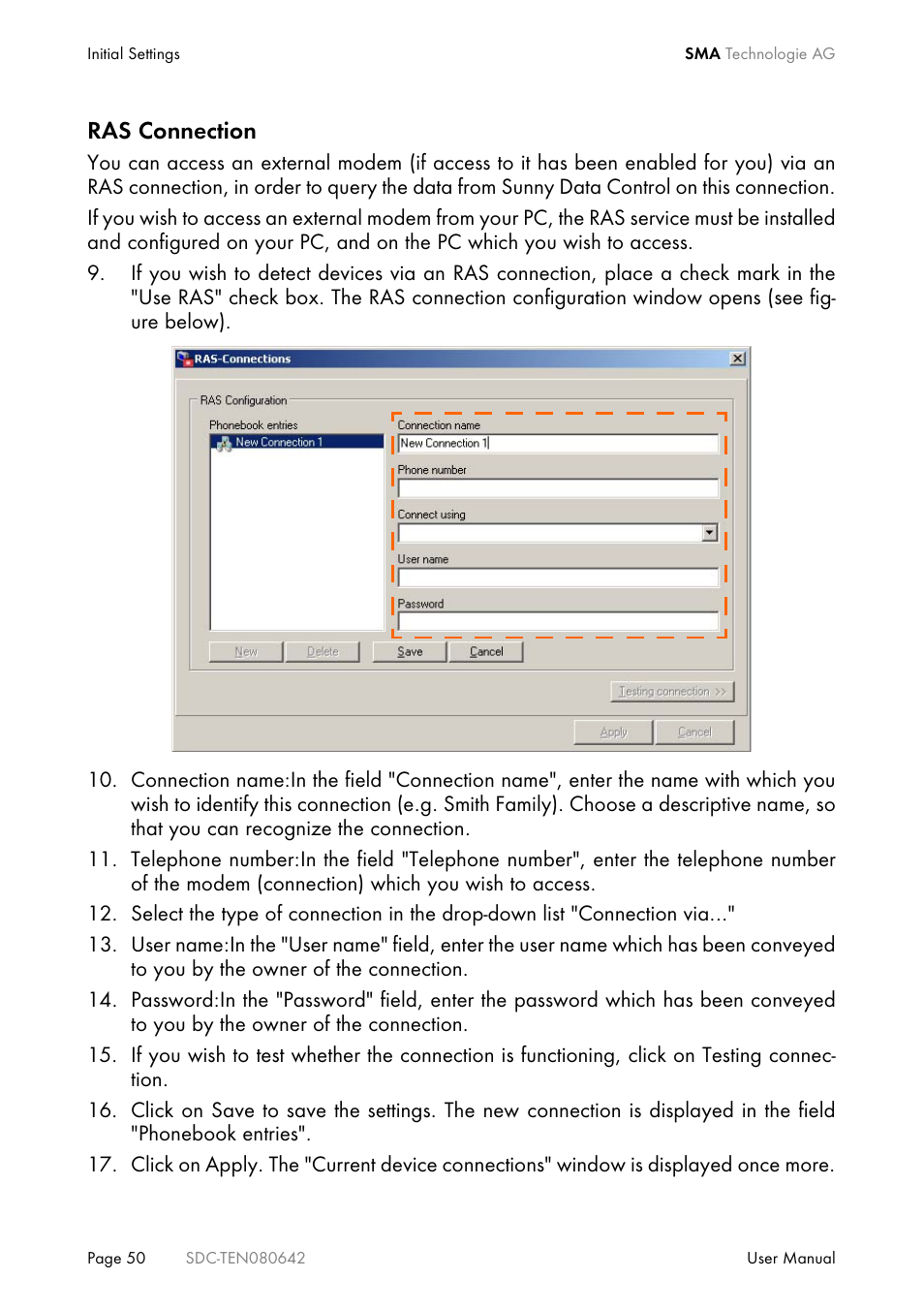 SMA Sunny Data Control V.4.2 User Manual | Page 50 / 196