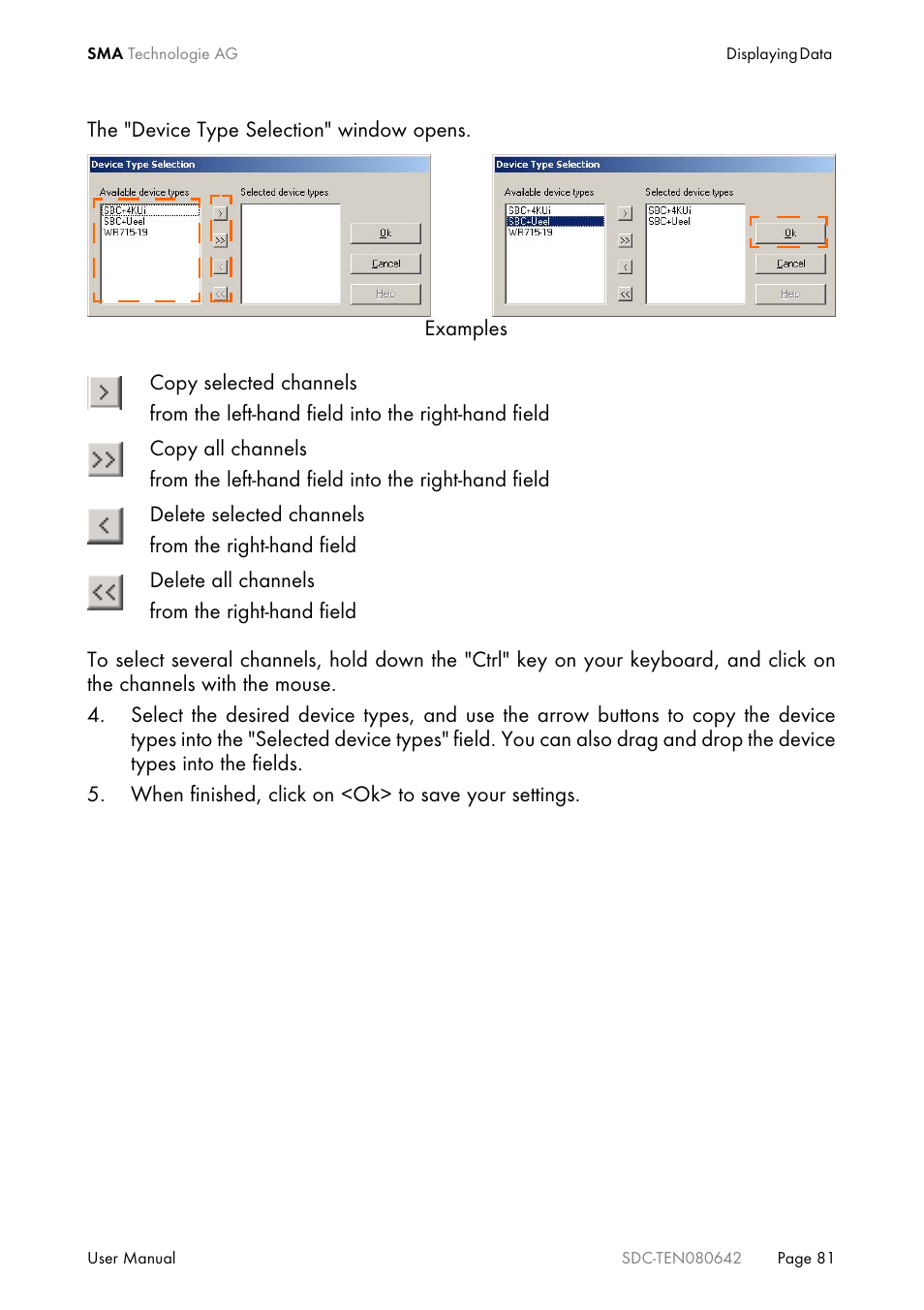 SMA Sunny Data Control V.4.2 User Manual | Page 81 / 196