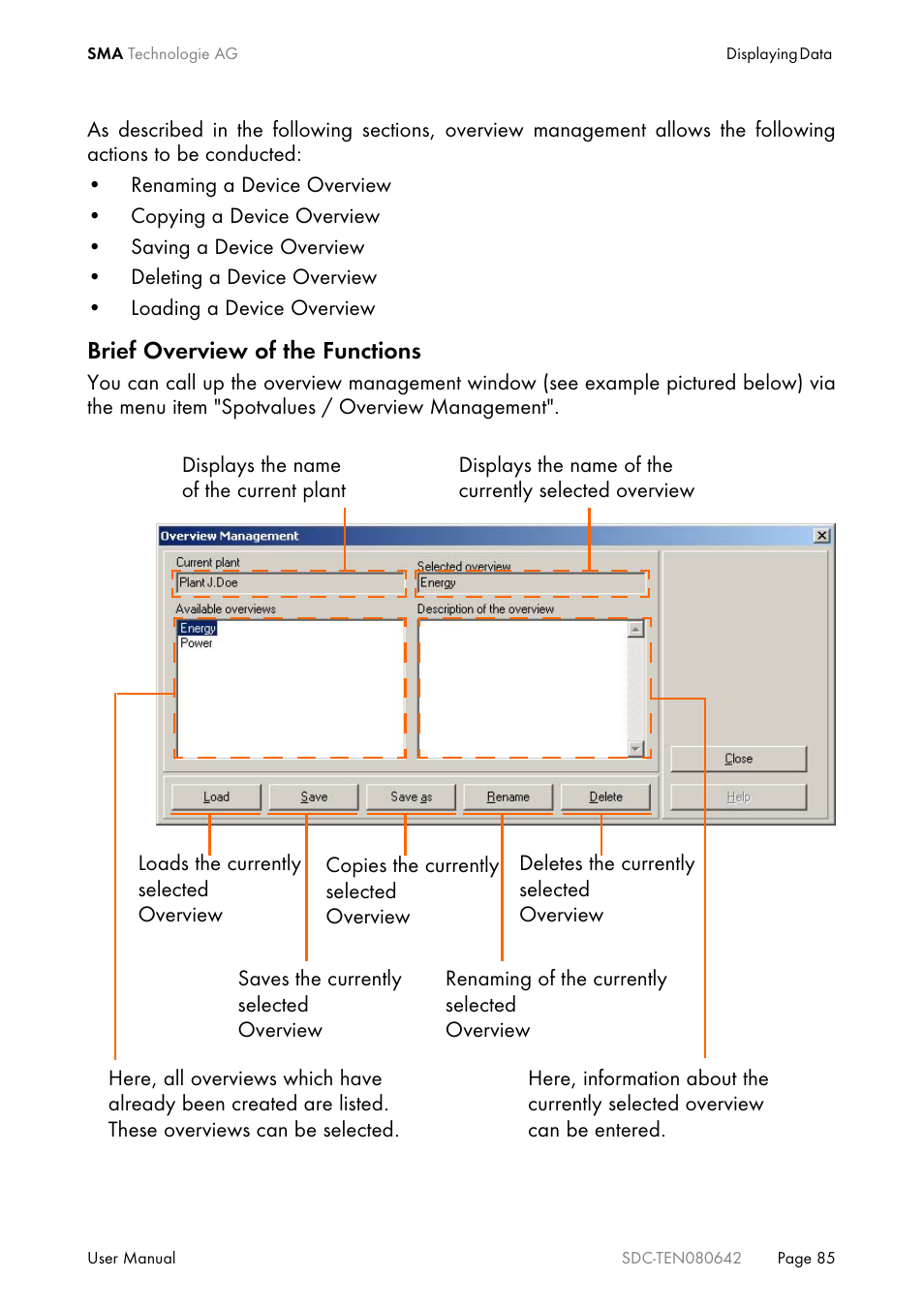 SMA Sunny Data Control V.4.2 User Manual | Page 85 / 196