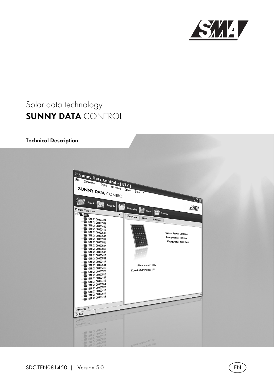 SMA Sunny Data Control V.5.0 User Manual | 156 pages