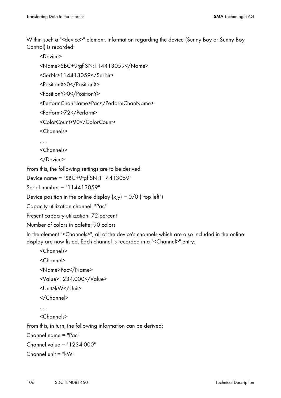 SMA Sunny Data Control V.5.0 User Manual | Page 104 / 156