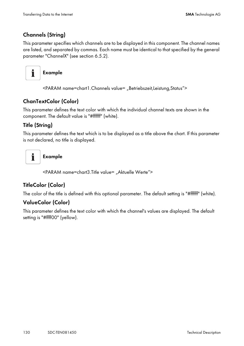 SMA Sunny Data Control V.5.0 User Manual | Page 128 / 156