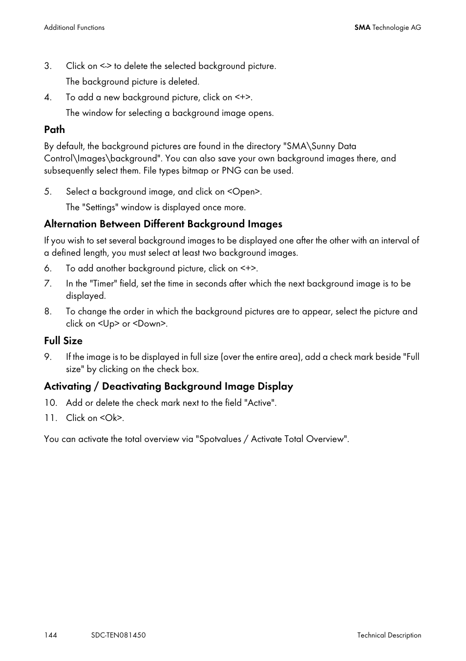 SMA Sunny Data Control V.5.0 User Manual | Page 142 / 156