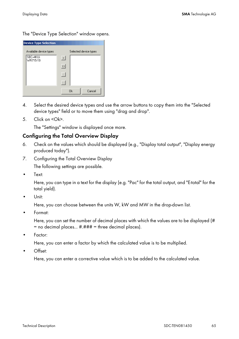 SMA Sunny Data Control V.5.0 User Manual | Page 63 / 156