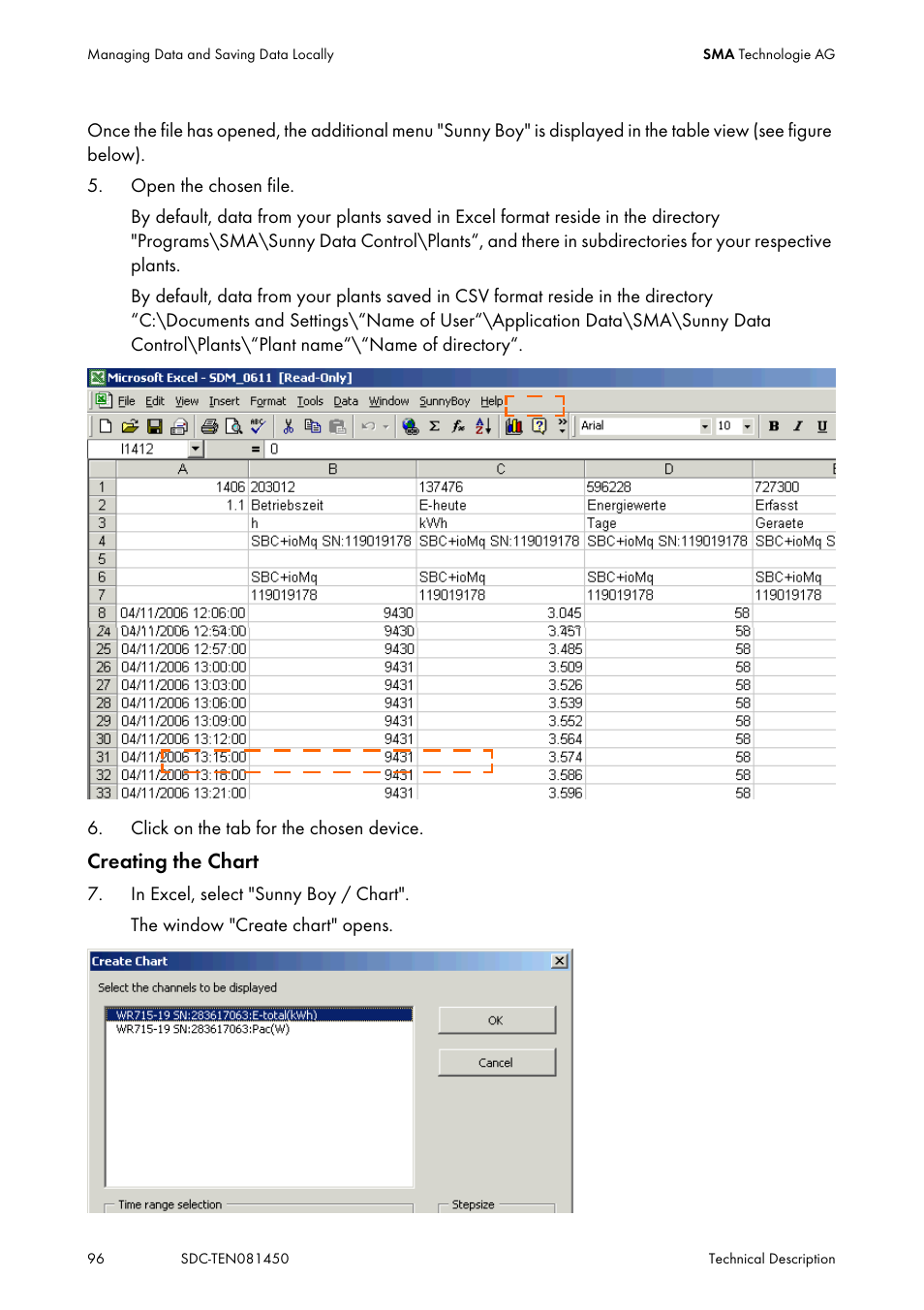 SMA Sunny Data Control V.5.0 User Manual | Page 94 / 156