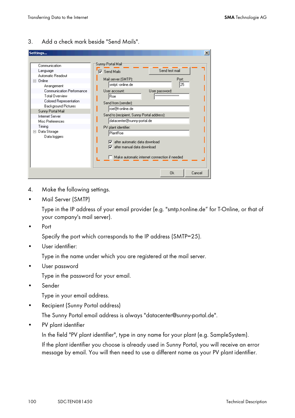 SMA Sunny Data Control V.5.0 User Manual | Page 98 / 156