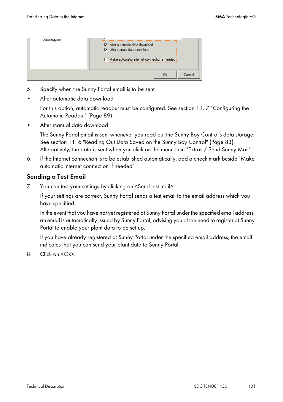 SMA Sunny Data Control V.5.0 User Manual | Page 99 / 156