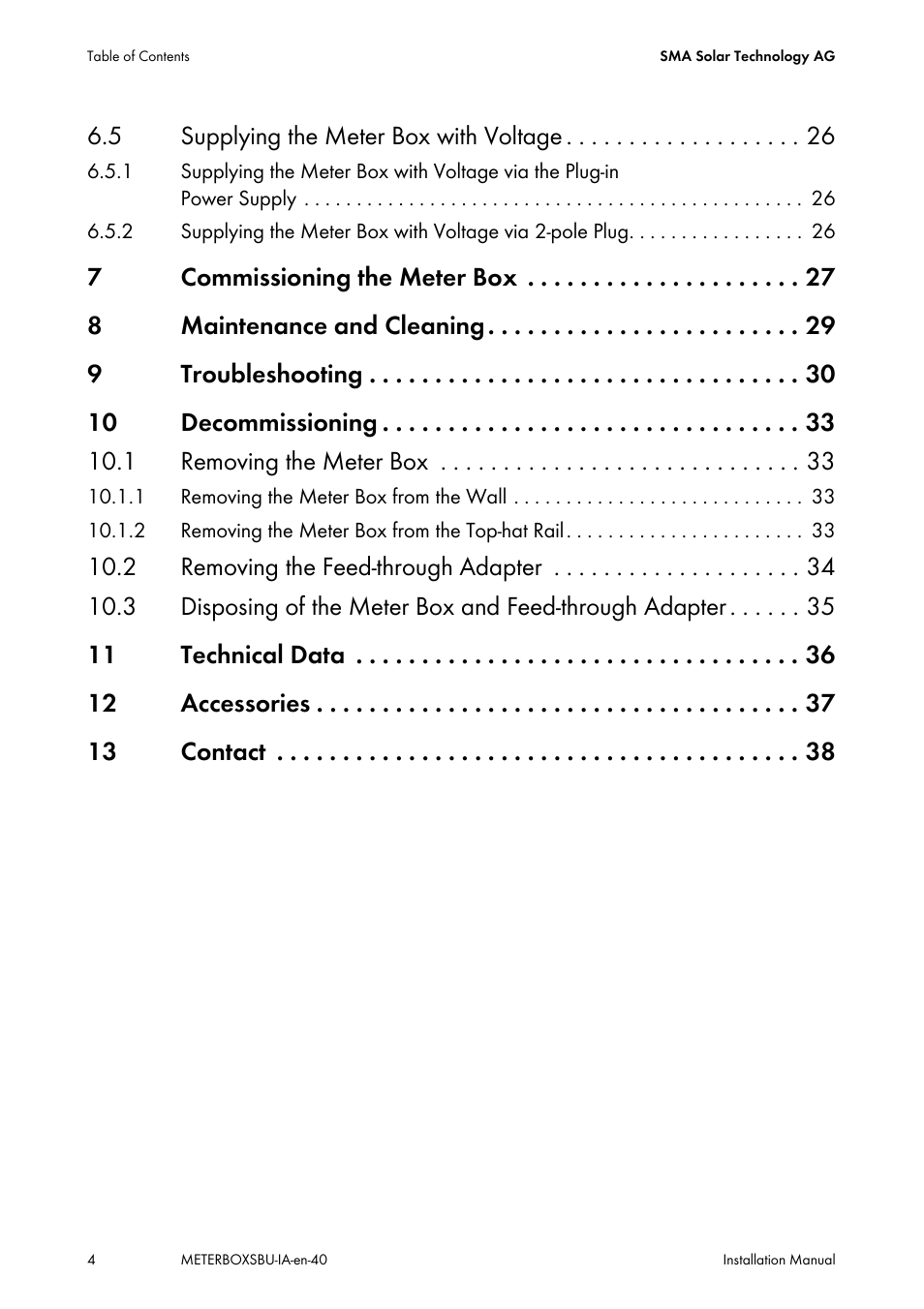 SMA METER BOX FOR SUNNY BACKUP User Manual | Page 4 / 40