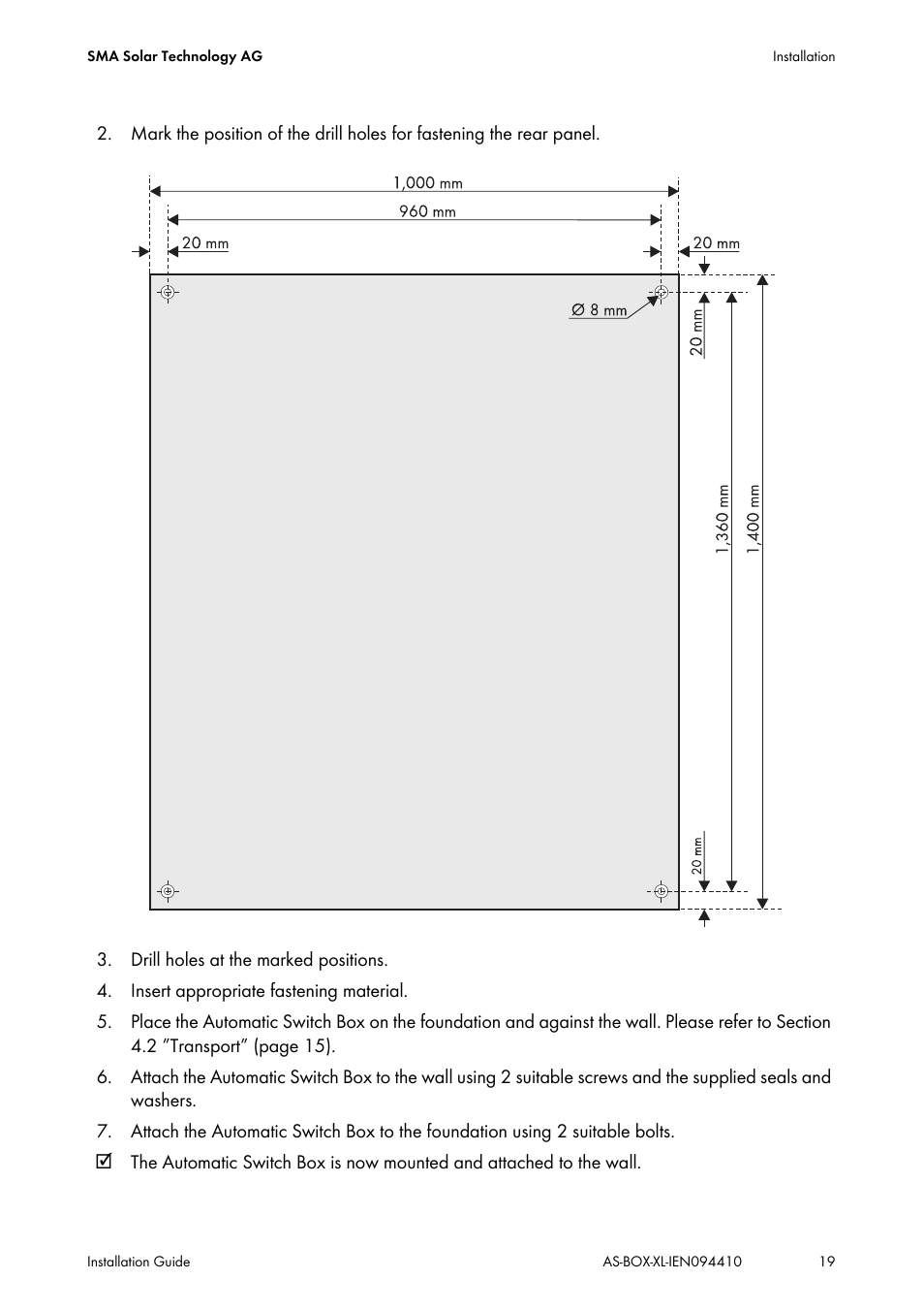 SMA AUTOMATIC SWITCH BOX XL User Manual | Page 19 / 54