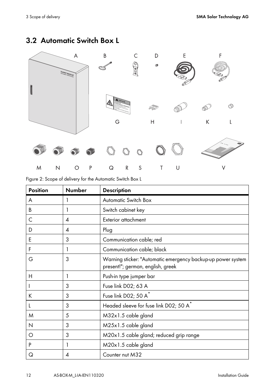 2 automatic switch box l, Automatic switch box l | SMA AUTOMATIC SWITCH BOX M-20 User Manual | Page 12 / 64