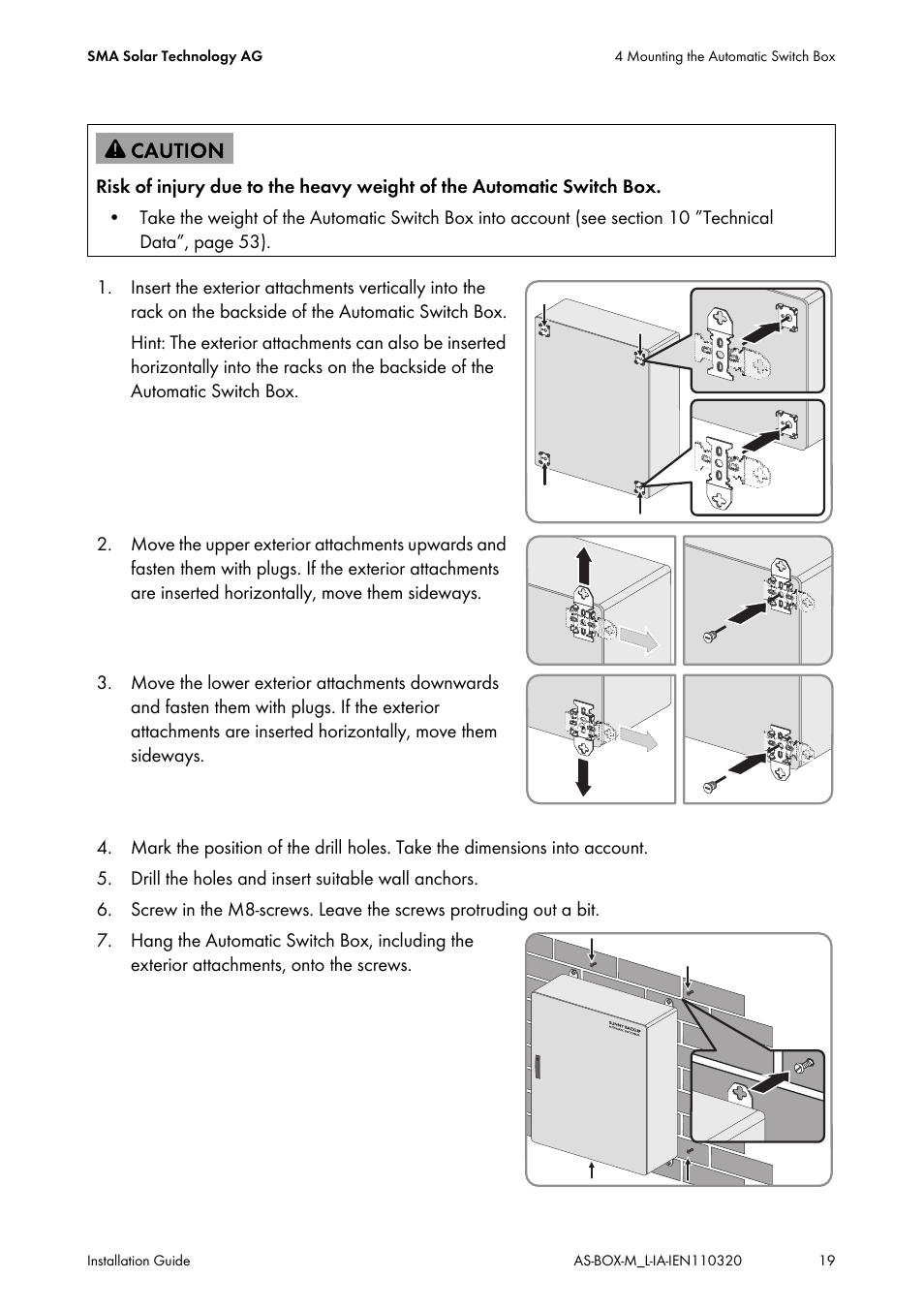 SMA AUTOMATIC SWITCH BOX M-20 User Manual | Page 19 / 64