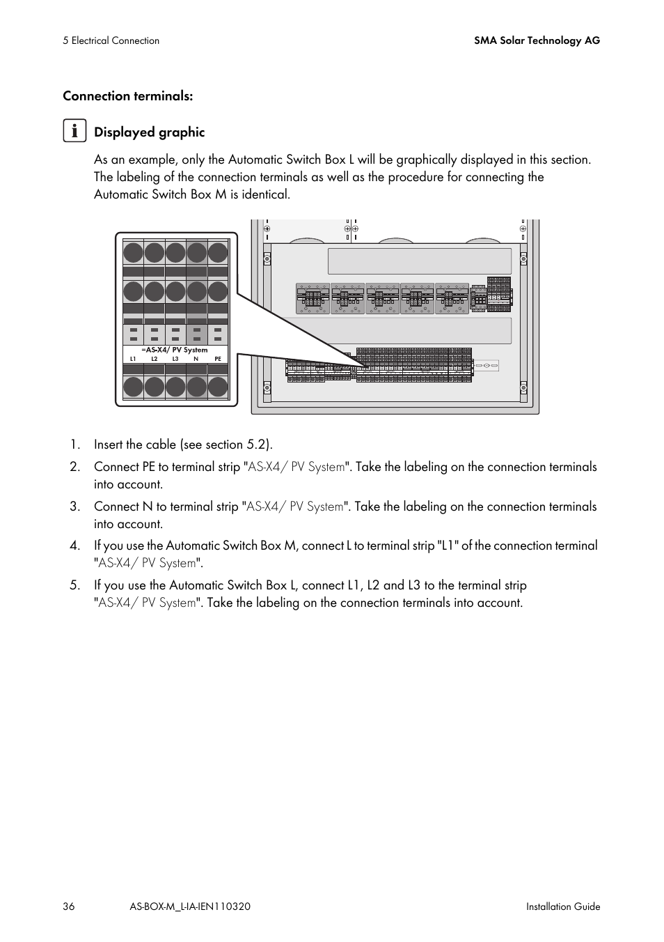 SMA AUTOMATIC SWITCH BOX M-20 User Manual | Page 36 / 64