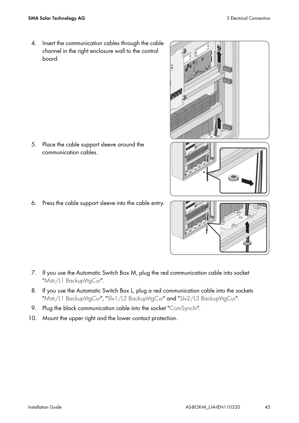 SMA AUTOMATIC SWITCH BOX M-20 User Manual | Page 45 / 64