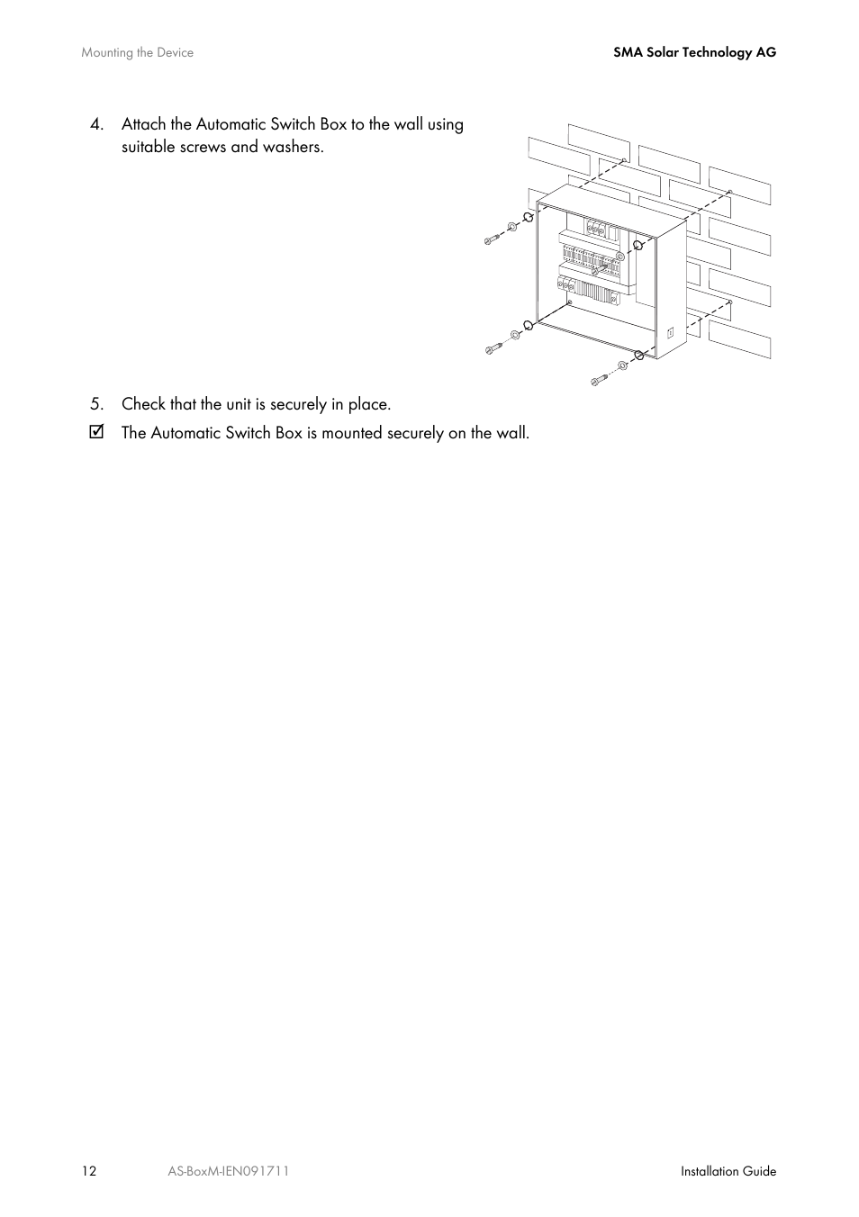 SMA AUTOMATIC SWITCH BOX M User Manual | Page 12 / 44