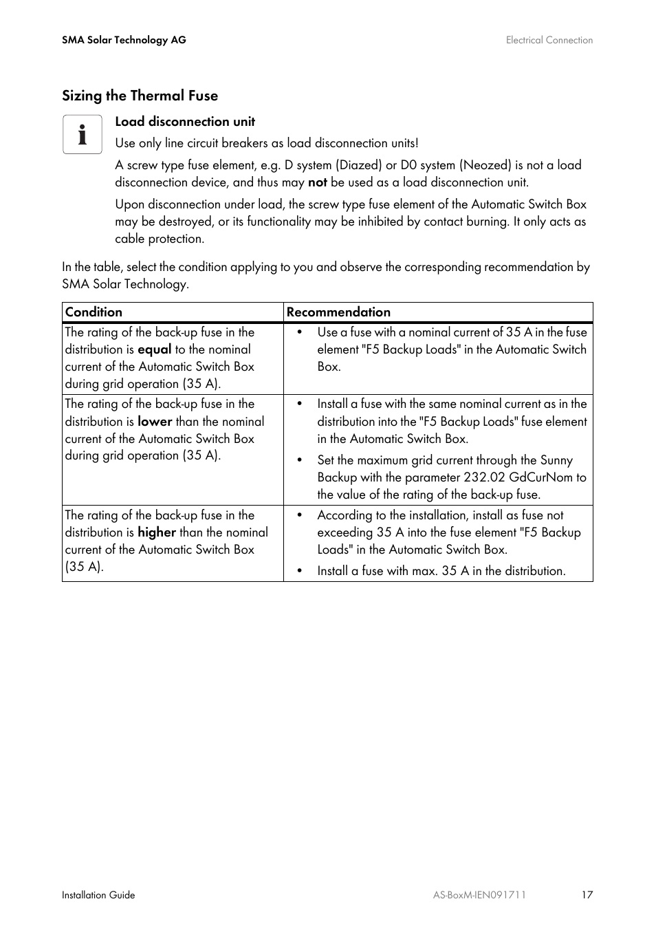 SMA AUTOMATIC SWITCH BOX M User Manual | Page 17 / 44