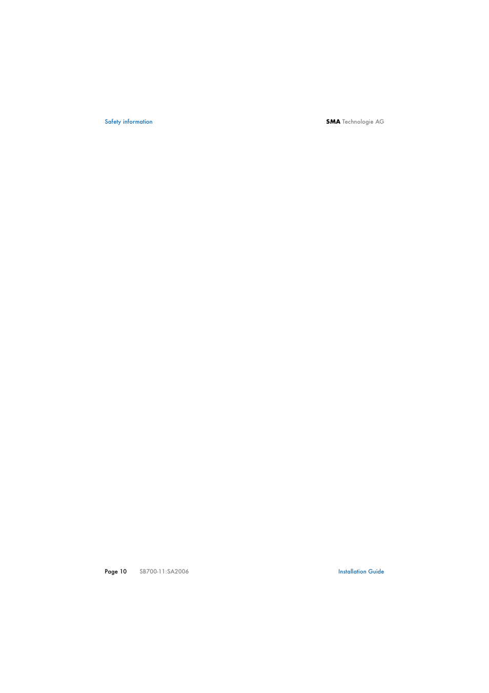SMA SB 700 User Manual | Page 10 / 52