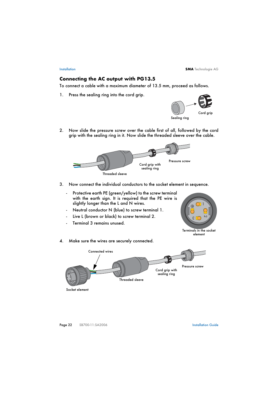 SMA SB 700 User Manual | Page 22 / 52