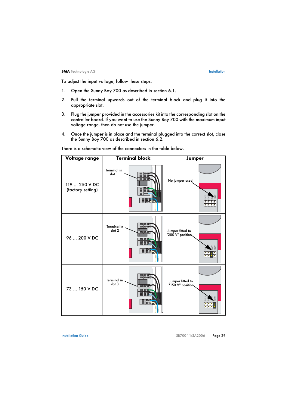 SMA SB 700 User Manual | Page 29 / 52