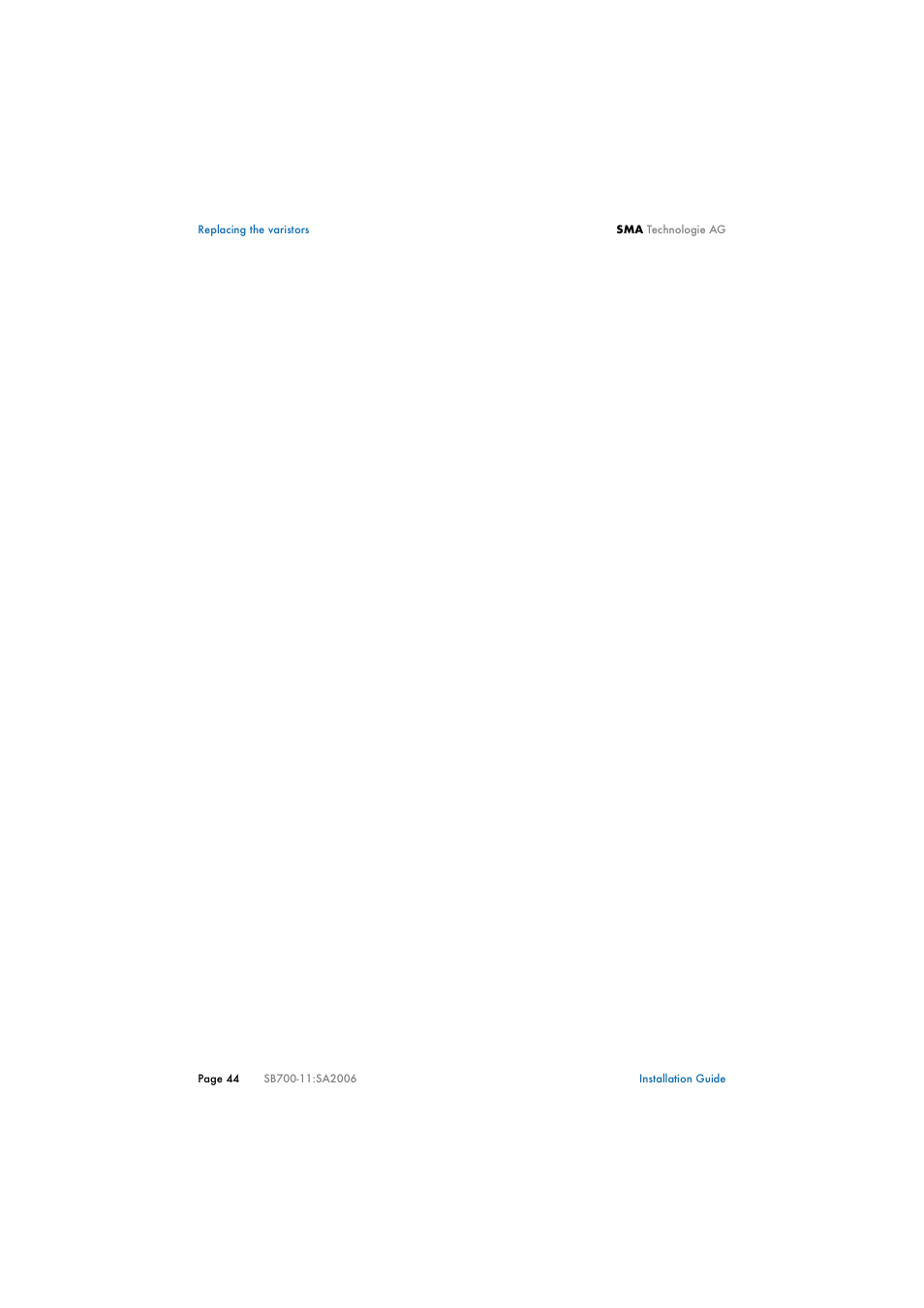 SMA SB 700 User Manual | Page 44 / 52