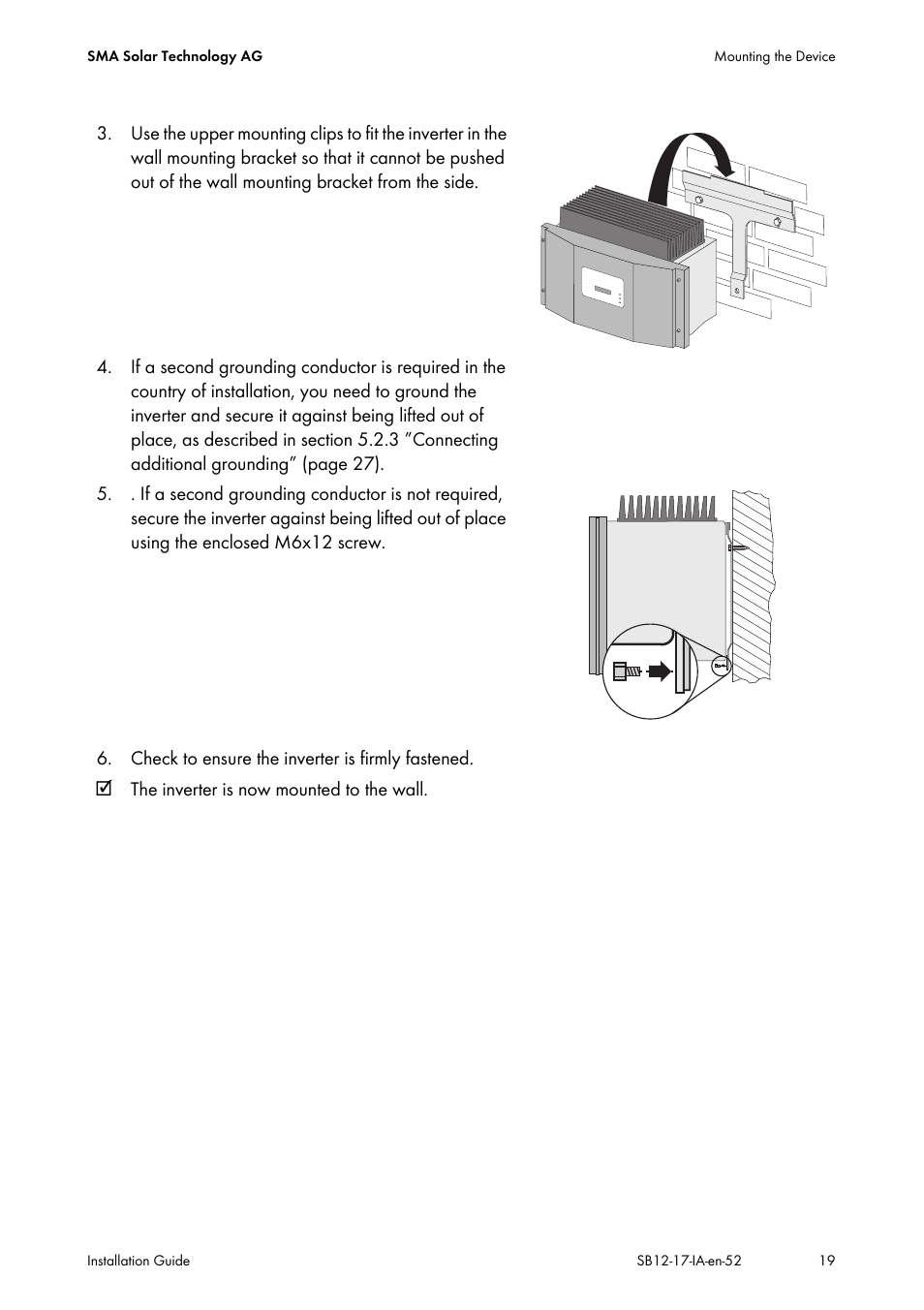 SMA SB 1200 Installation User Manual | Page 19 / 72