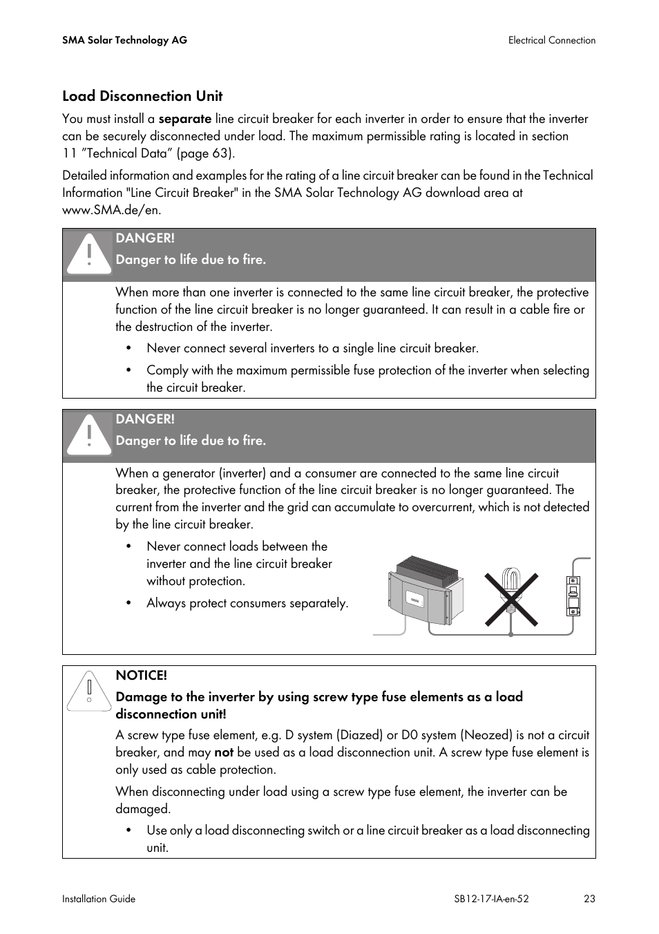 SMA SB 1200 Installation User Manual | Page 23 / 72