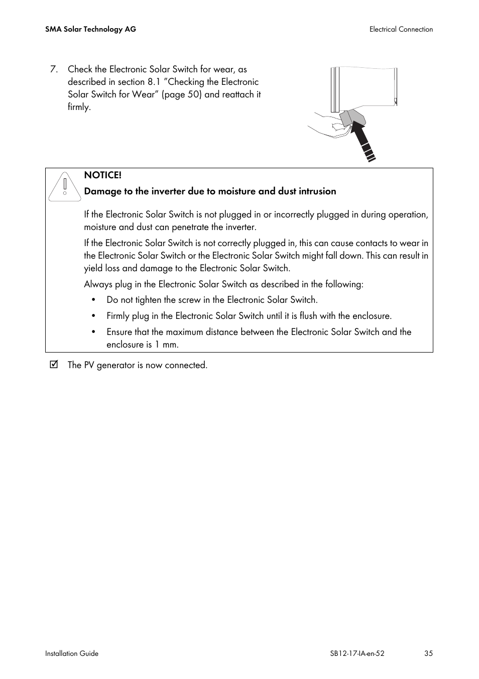 SMA SB 1200 Installation User Manual | Page 35 / 72