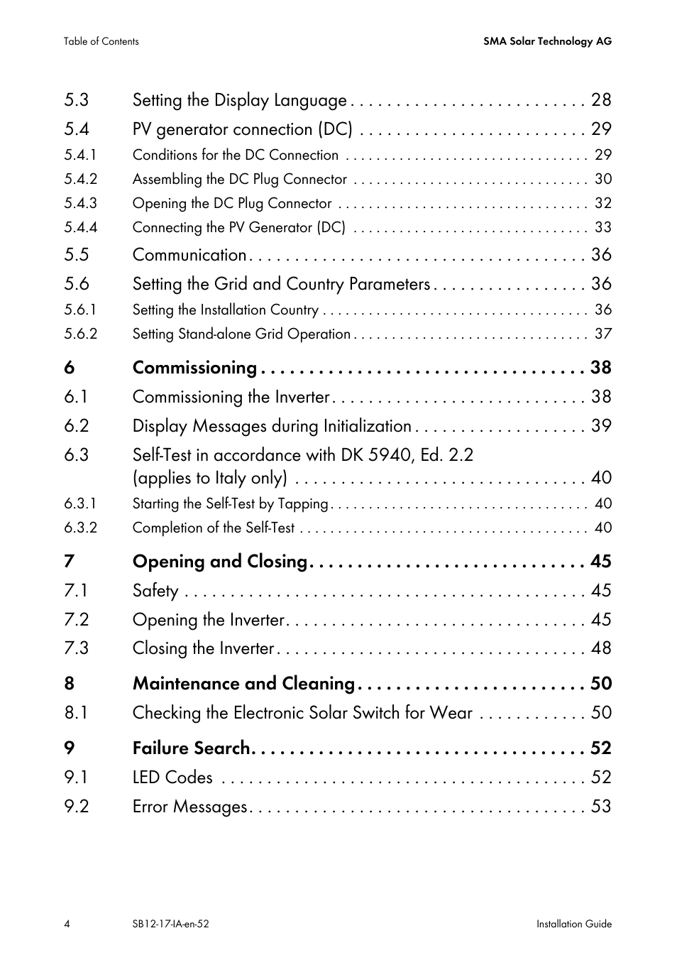 SMA SB 1200 Installation User Manual | Page 4 / 72