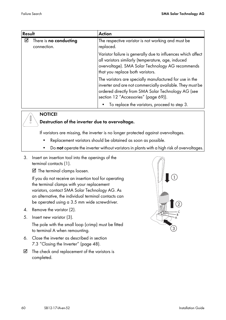 SMA SB 1200 Installation User Manual | Page 60 / 72