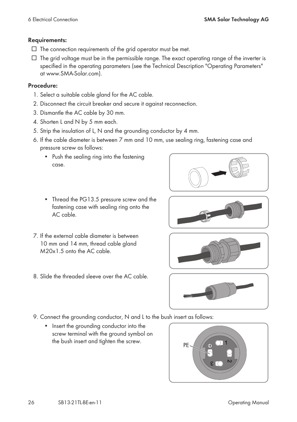 SMA SB 1300TL User Manual | Page 26 / 58