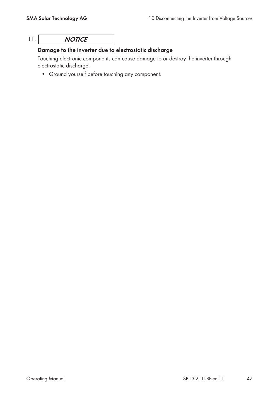 SMA SB 1300TL User Manual | Page 47 / 58