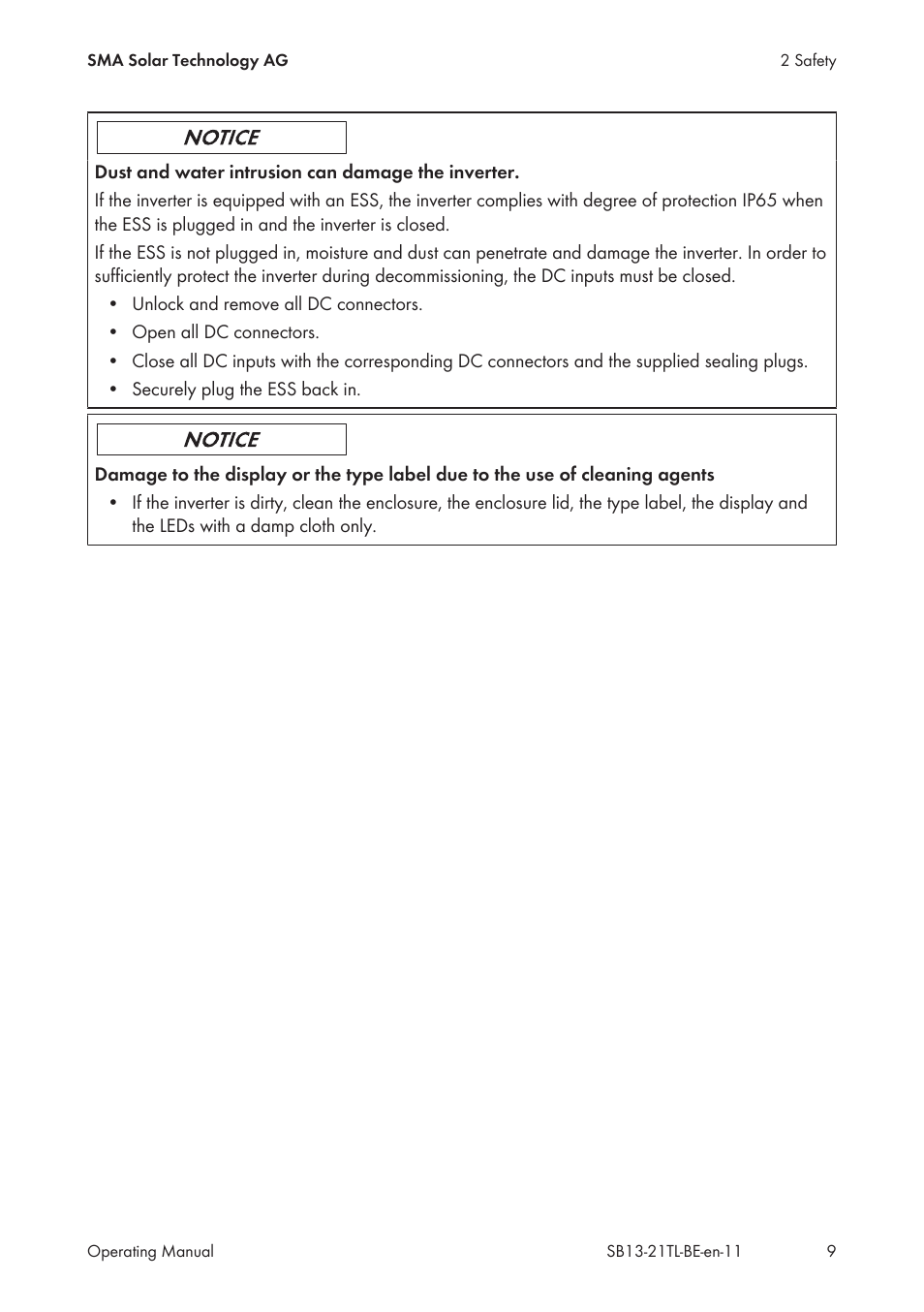 SMA SB 1300TL User Manual | Page 9 / 58