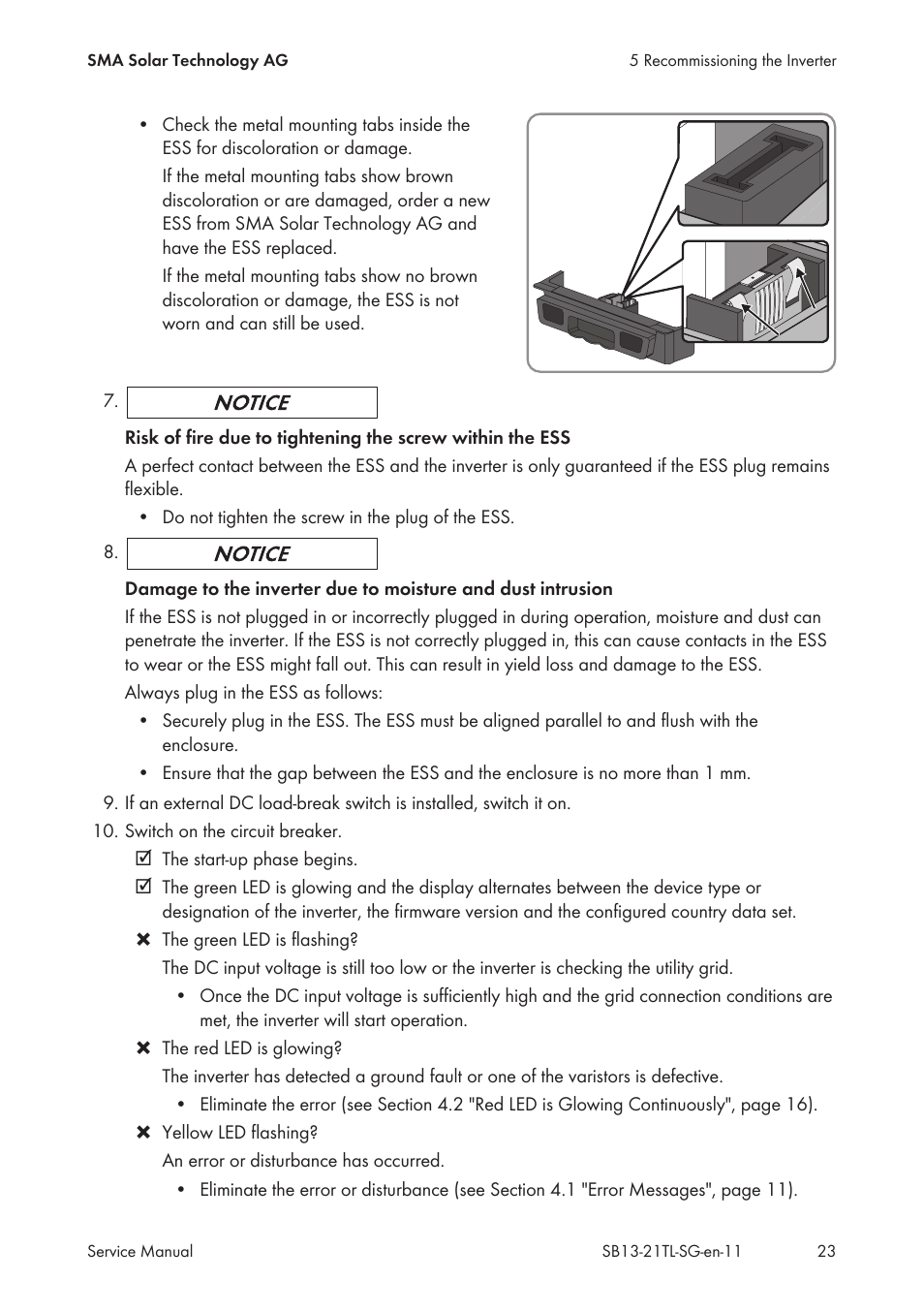 SMA SB 1300TL Service Manual User Manual | Page 23 / 30