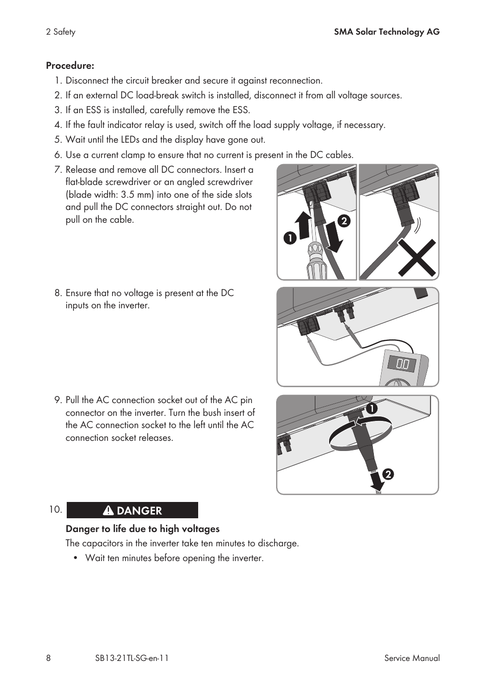 SMA SB 1300TL Service Manual User Manual | Page 8 / 30