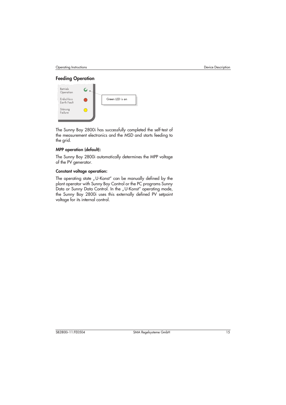 SMA SB 2800i User Manual | Page 17 / 50