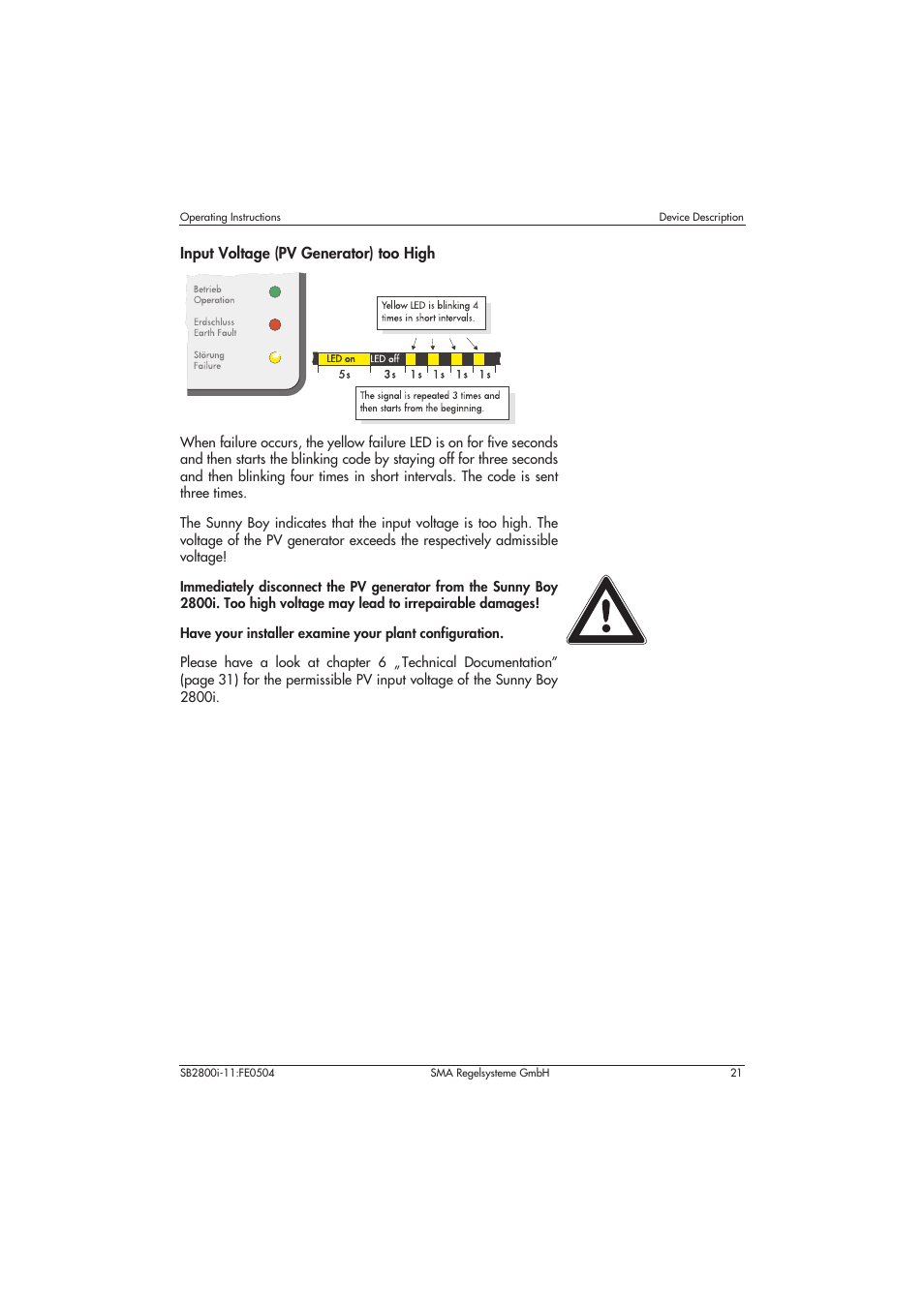 SMA SB 2800i User Manual | Page 23 / 50